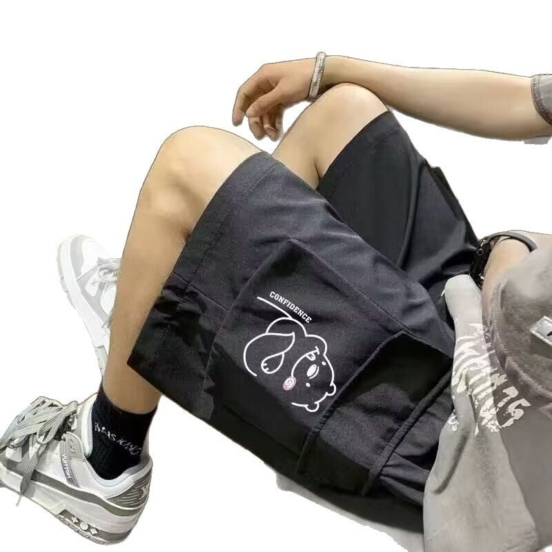 Summer Tooling Shorts Men's Trendy Pants Men's American Style Men's Straight Pants Casual Pants Trendy Brand Sports Pants