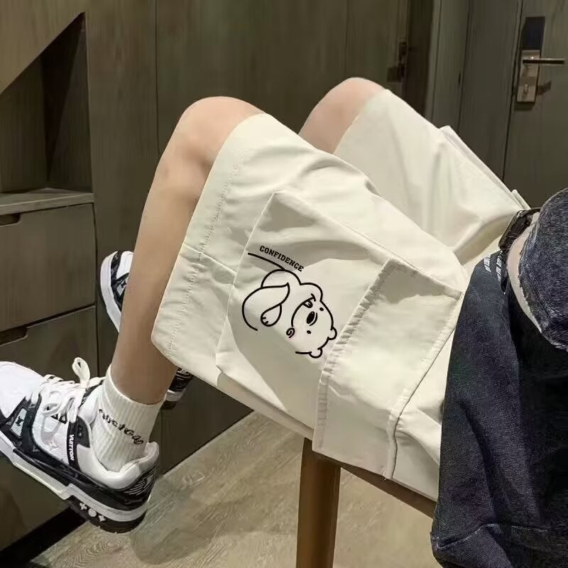 Summer Tooling Shorts Men's Trendy Pants Men's American Style Men's Straight Pants Casual Pants Trendy Brand Sports Pants