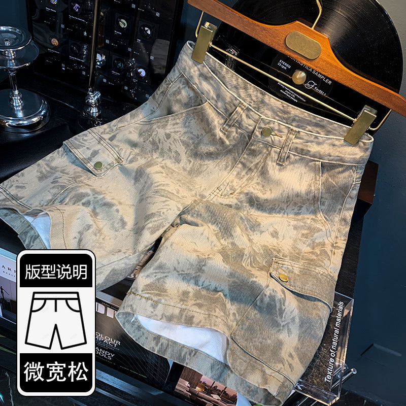 2026 Summer New Arrival Denim Shorts Men's Loose Overalls Pants Camouflage Casual Men's Medium Pants