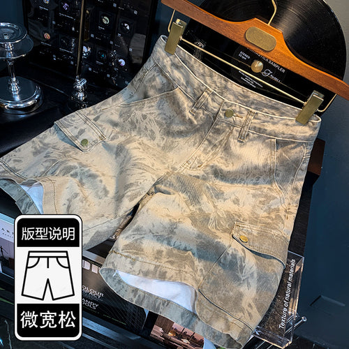 2026 Summer New Arrival Denim Shorts Men's Loose Overalls Pants Camouflage Casual Men's Medium Pants