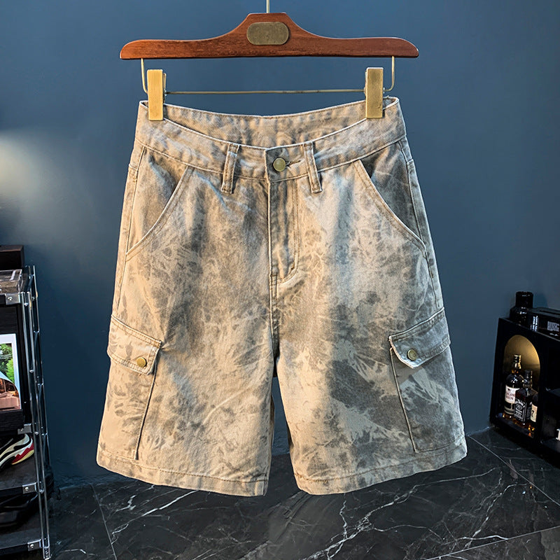 2026 Summer New Arrival Denim Shorts Men's Loose Overalls Pants Camouflage Casual Men's Medium Pants