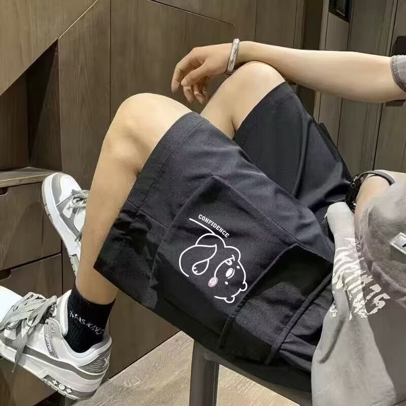 Summer Tooling Shorts Men's Trendy Pants Men's American Style Men's Straight Pants Casual Pants Trendy Brand Sports Pants