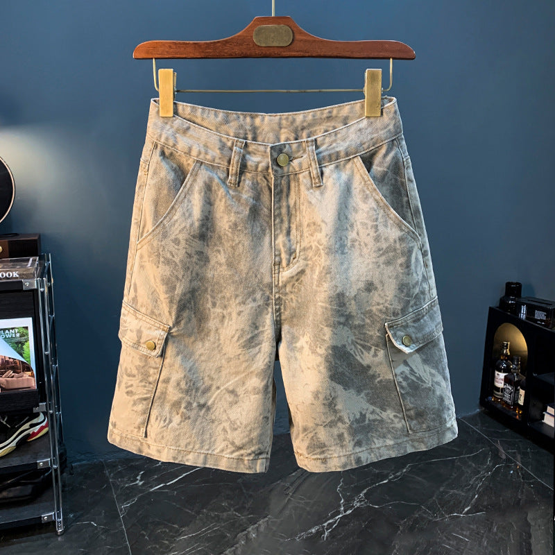 2026 Summer New Arrival Denim Shorts Men's Loose Overalls Pants Camouflage Casual Men's Medium Pants