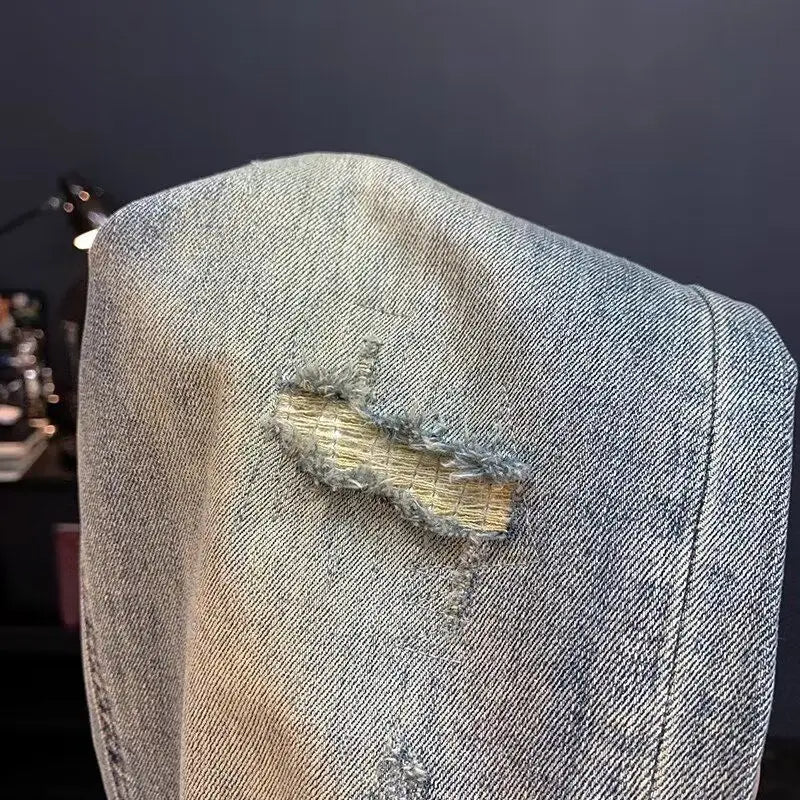 jeans for Man 2025 Spring Autumn Small Ripped Jeans Men's Vintage Pants Trendy Brand Harlan Men Clothes Streetwear Clothing