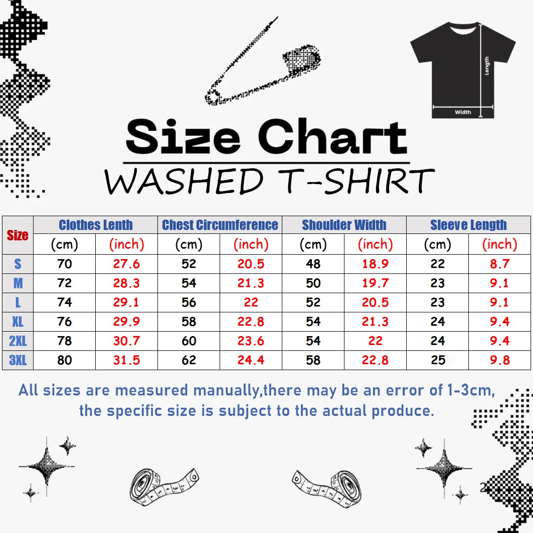 Japanese Anime The Seven Deadly Sins Escanor Graphic Print Vintage Washed T-Shirt, Unisex Retro Loose Harajuku Y2K Cotton Summer