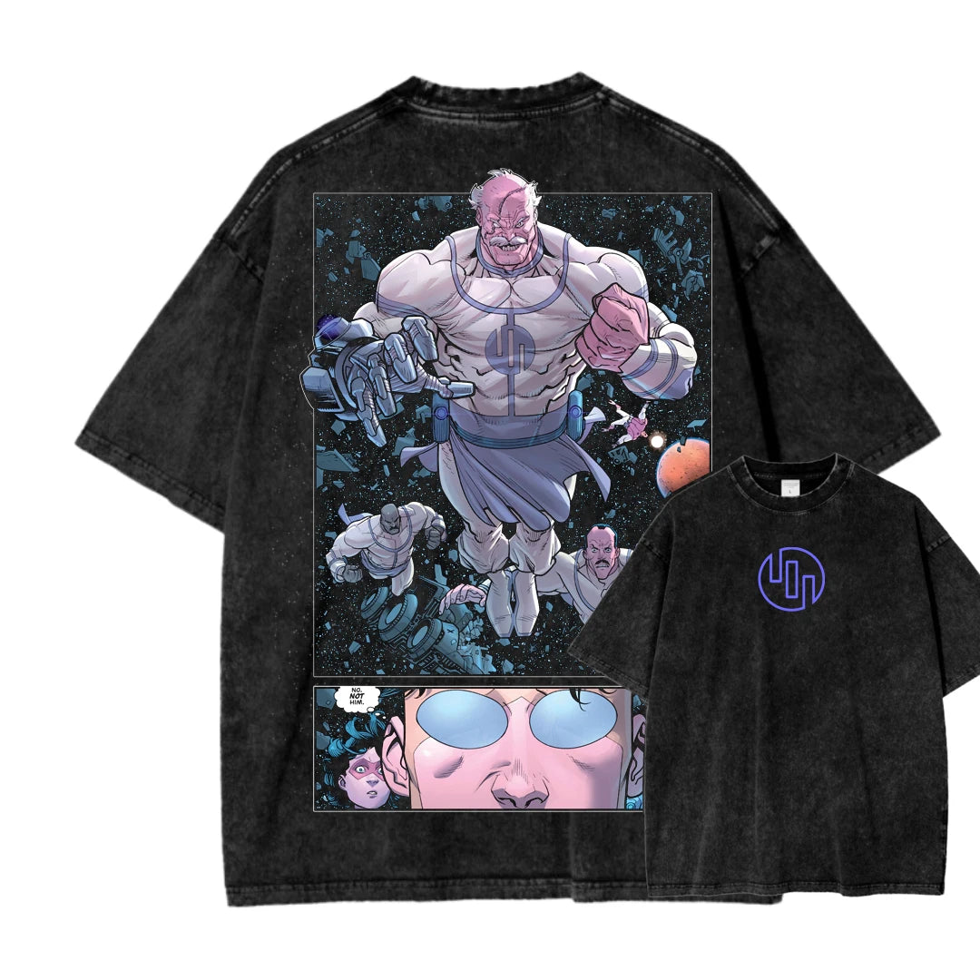 Invincible Washed T-shirt 2026 New Model personality Clothes shirt Year round clothing Streetwear Trendy high quality Breathable