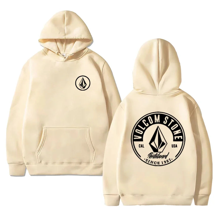 Volcom men's hoodie long-sleeved sweatshirt Hip-hop fashion casual street outdoor autumn and winter sportswear