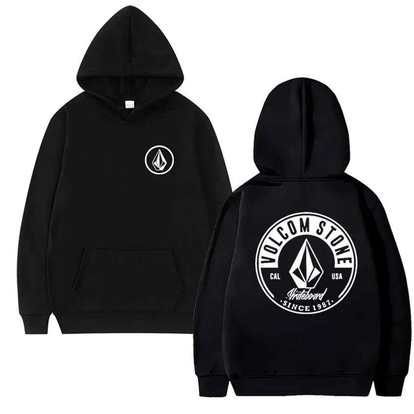 Volcom men's hoodie long-sleeved sweatshirt Hip-hop fashion casual street outdoor autumn and winter sportswear