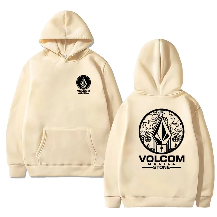 Volcom men's hoodie long-sleeved sweatshirt Hip-hop fashion casual street outdoor autumn and winter sportswear