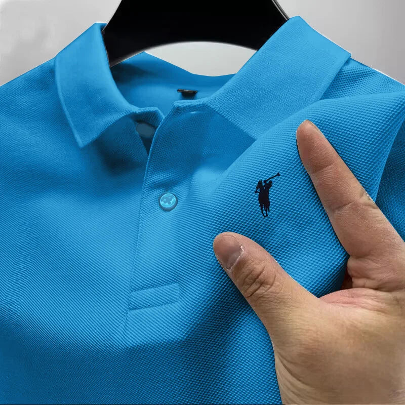 New Style High-End Luxury Brand Fashion Short-Sleeved High-End Printed Polo Shirt Summer New Men's Lapel T-Shirt Men's Clothing