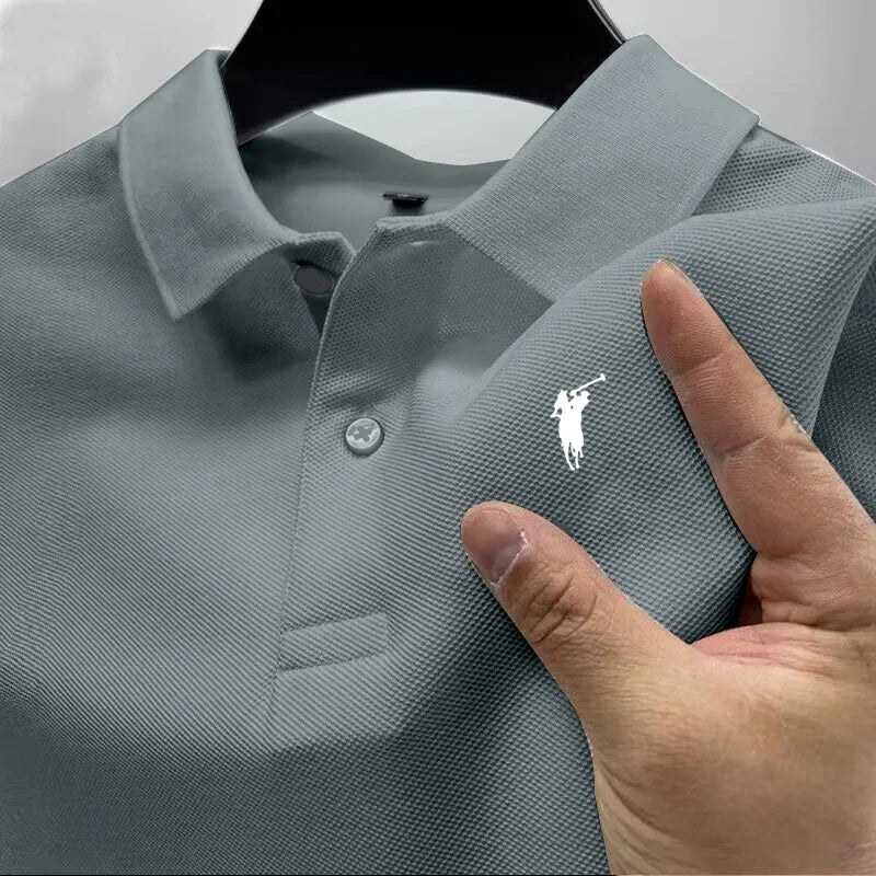 New Style High-End Luxury Brand Fashion Short-Sleeved High-End Printed Polo Shirt Summer New Men's Lapel T-Shirt Men's Clothing