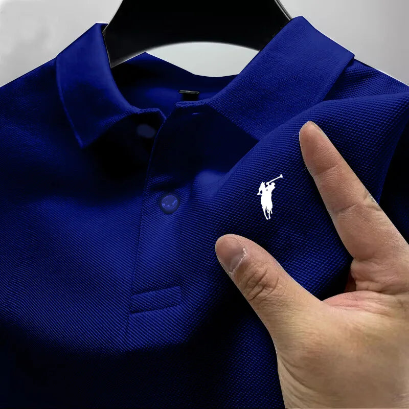New Style High-End Luxury Brand Fashion Short-Sleeved High-End Printed Polo Shirt Summer New Men's Lapel T-Shirt Men's Clothing