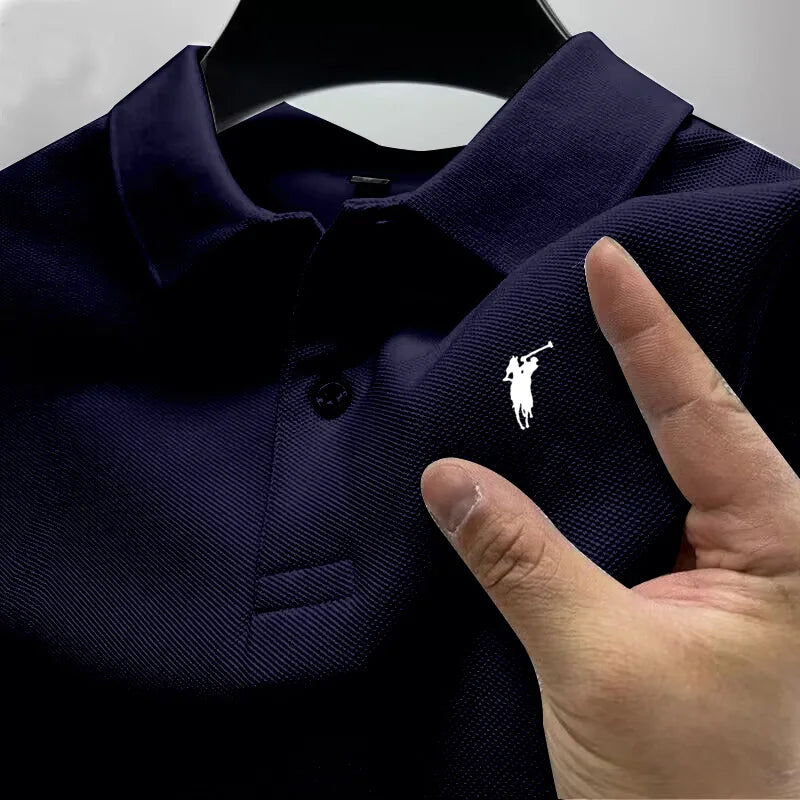 New Style High-End Luxury Brand Fashion Short-Sleeved High-End Printed Polo Shirt Summer New Men's Lapel T-Shirt Men's Clothing