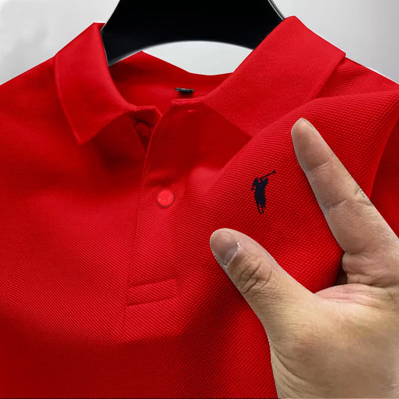 New Style High-End Luxury Brand Fashion Short-Sleeved High-End Printed Polo Shirt Summer New Men's Lapel T-Shirt Men's Clothing