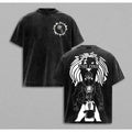 Japanese Anime The Seven Deadly Sins Escanor Graphic Print Vintage Washed T-Shirt, Unisex Retro Loose Harajuku Y2K Cotton Summer