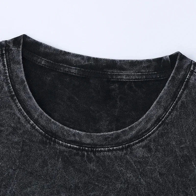 Invincible Washed T-shirt 2026 New Model personality Clothes shirt Year round clothing Streetwear Trendy high quality Breathable